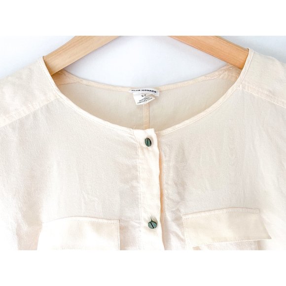 CLUB MONACO CREAM BLOUSE - Picture 4 of 8